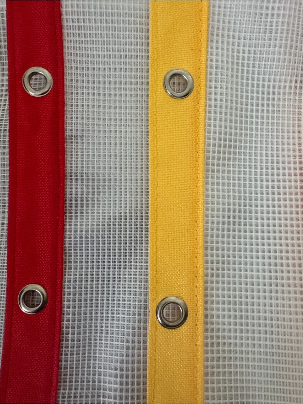 3 Pack Mesh Zipper Pouches in Orange, Red, and Yellow